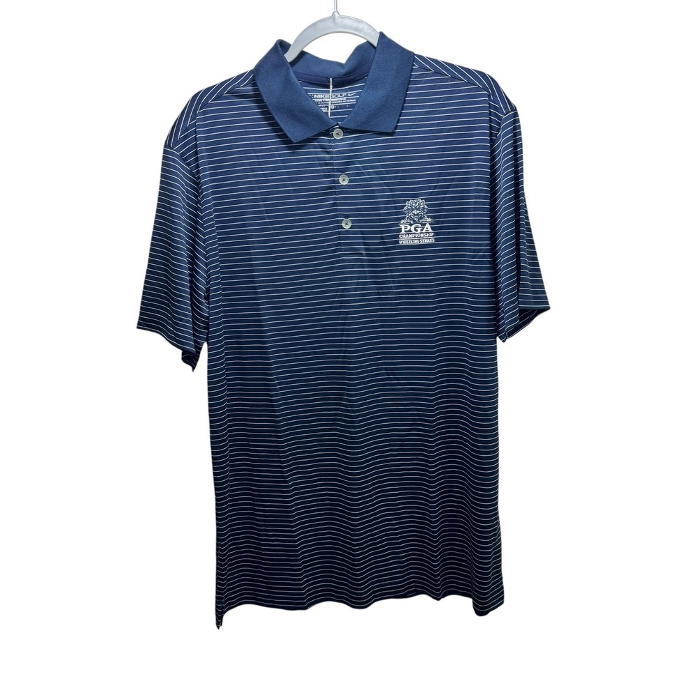 Nike Golf Tour Performance New PGA Championship Whistling Straits Shirt L Blue